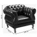 Poltrona Chesterfield Duquesa Vintage Retrô Capitonê Couro Marrom