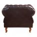 Poltrona Chesterfield Duquesa Vintage Retrô Capitonê Couro Marrom