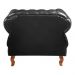 Poltrona Chesterfield Duquesa Vintage Retrô Capitonê Couro Preto