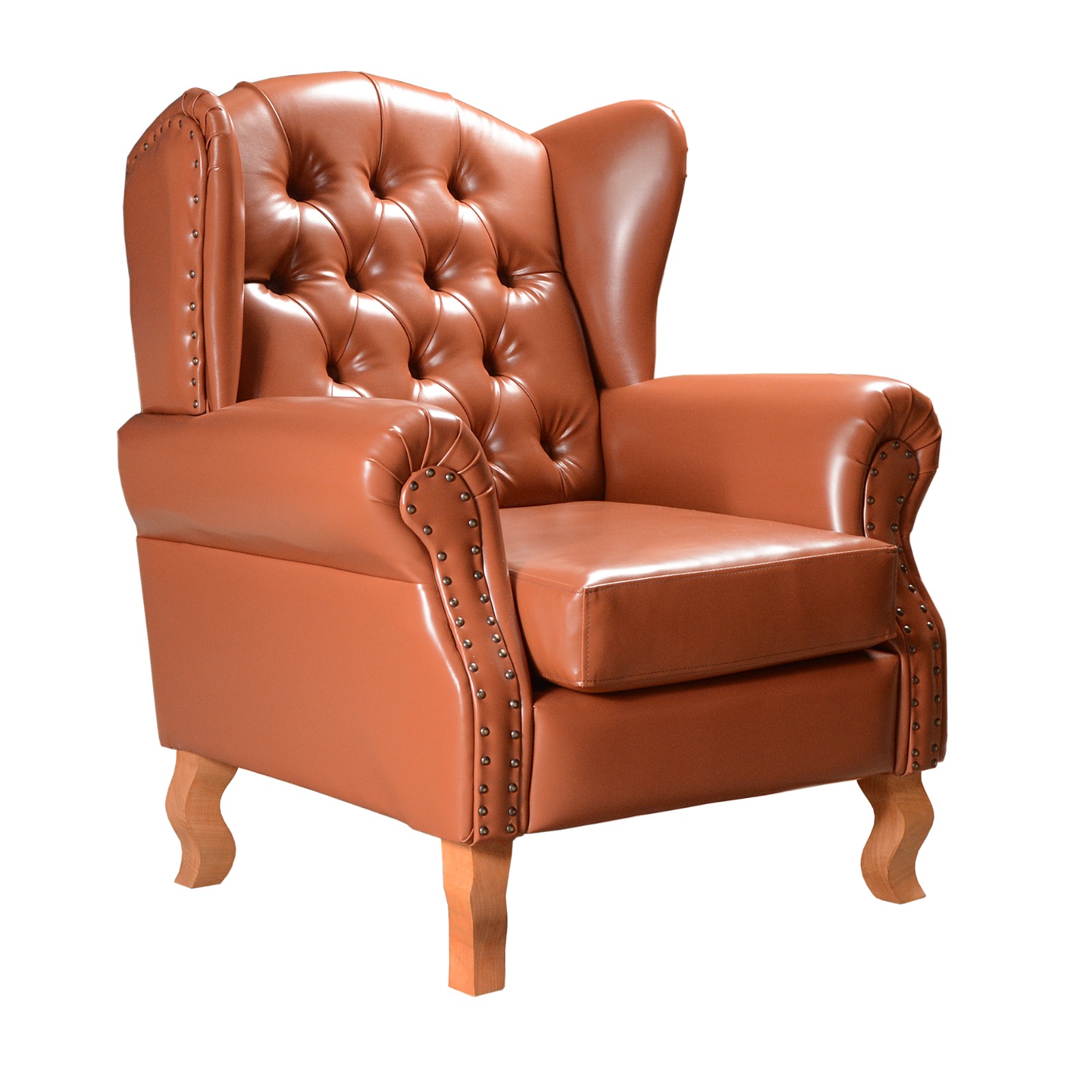 Poltrona Chesterfield Imperador Berger - Couríssimo Caramelo