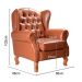 Poltrona Chesterfield Imperador Berger - Couríssimo Caramelo