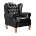 Poltrona Chesterfield Imperador Berger - Couríssimo Preto