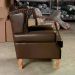 Poltrona Chesterfield Imperador Vintage Retrô Capitonê Couro Marrom