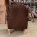 Poltrona Chesterfield Imperador Vintage Retrô Capitonê Couro Marrom
