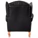 Poltrona Chesterfield Imperador Vintage Retrô Capitonê Couro Preto