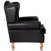 Poltrona Chesterfield Imperador Vintage Retrô Capitonê Couro Preto