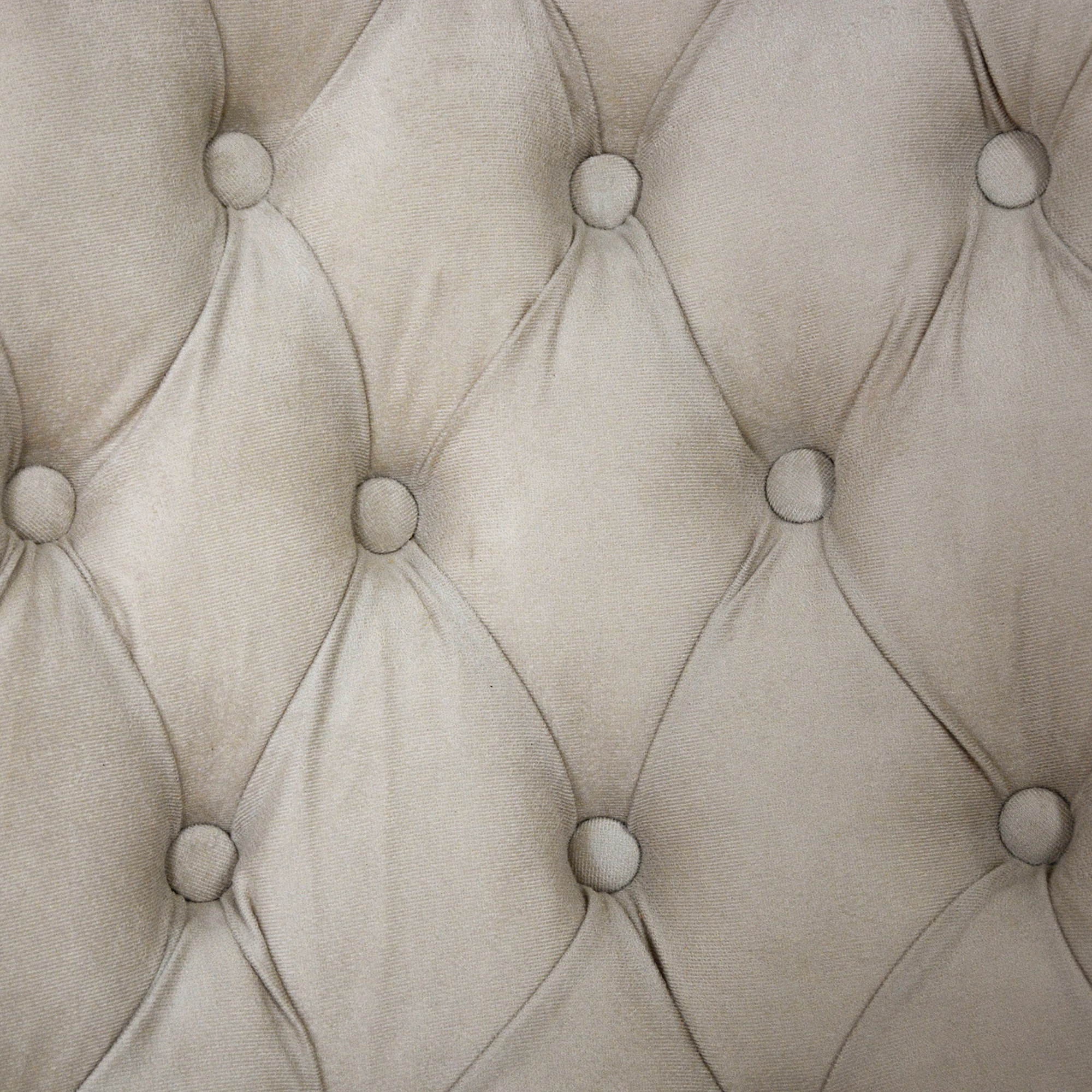 Poltrona Decorativa Alice Egg Com Capitonê Pé Giratório Alumínio - Suede Bege Claro