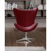 Poltrona Decorativa Alice Egg Lisa Base Giratória De Alumínio - Suede Bordô