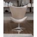 Poltrona Decorativa Alice Egg Lisa Base Giratória De Alumínio - Veludo Capuccino