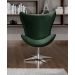 Poltrona Decorativa Alice Egg Lisa Base Giratória De Alumínio - Veludo Verde