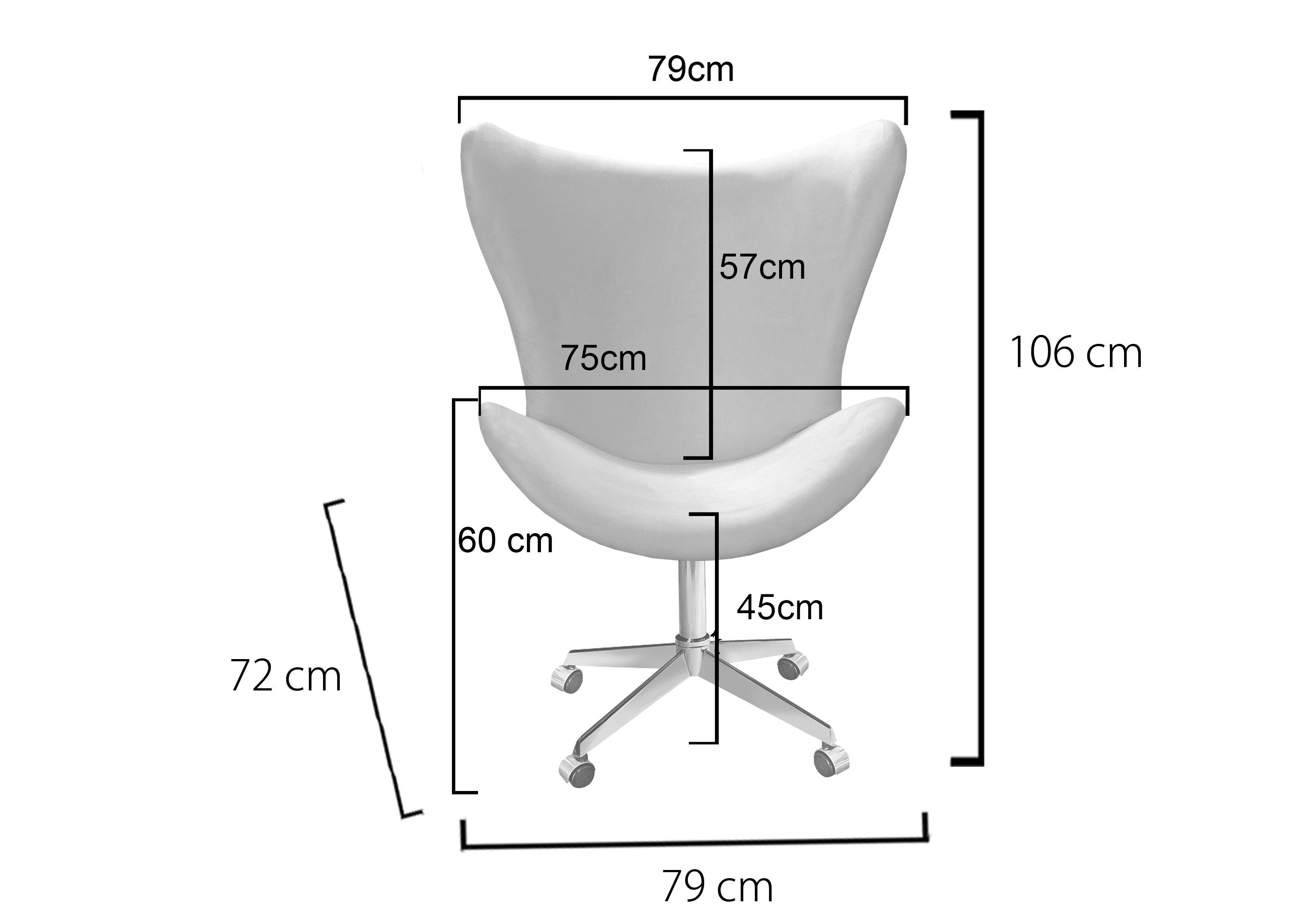 Poltrona Decorativa Alice Egg Lisa Pé Giratório Com Rodizio - Suede Bege Claro
