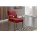 Poltrona Decorativa Anita Braço Madeira - Suede Bordô