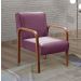 Poltrona Decorativa Anita Braço Madeira - Veludo Roxo