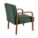 Poltrona Decorativa Anita Braço Madeira - Veludo Verde Musgo