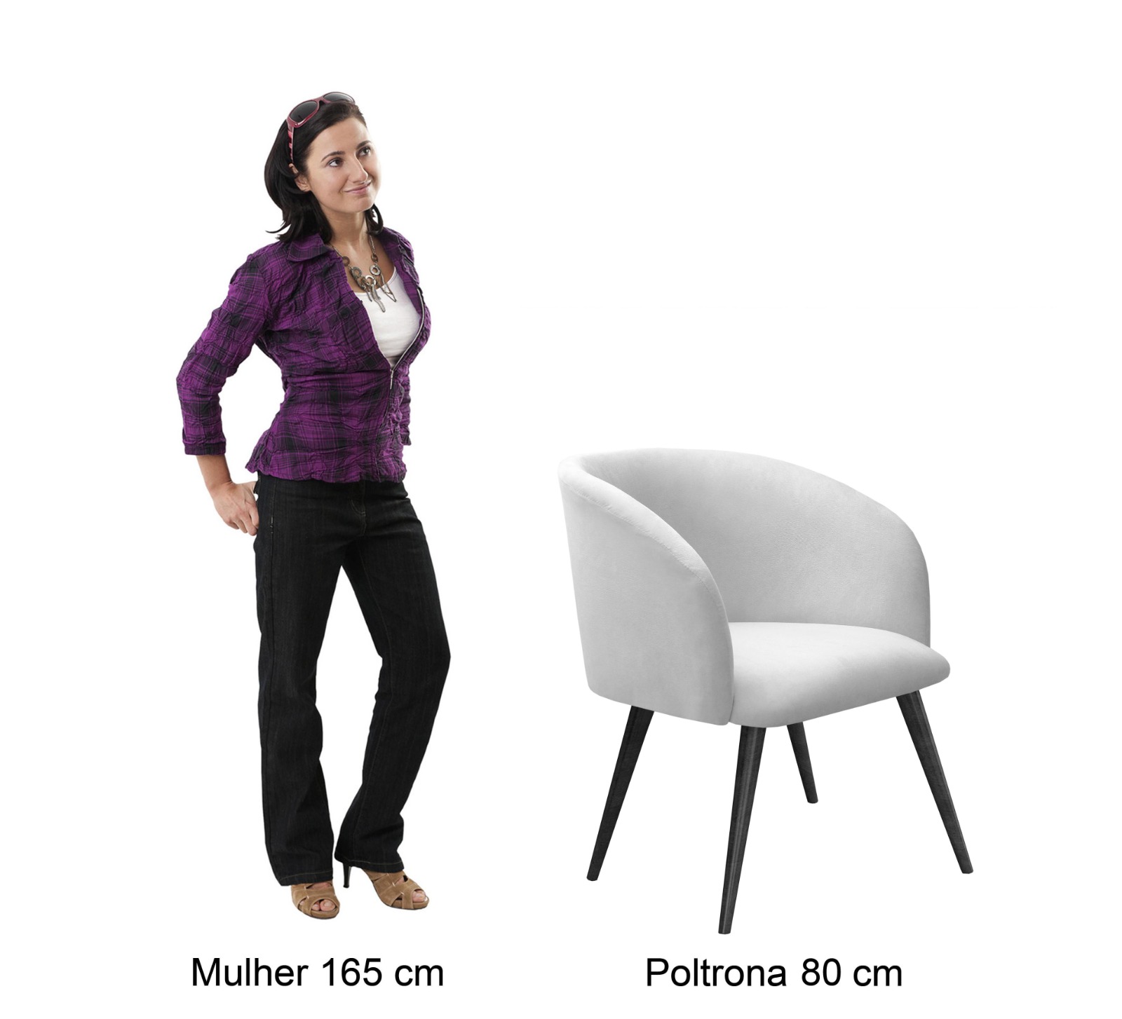 Poltrona Decorativa Atenas - Linho Bege