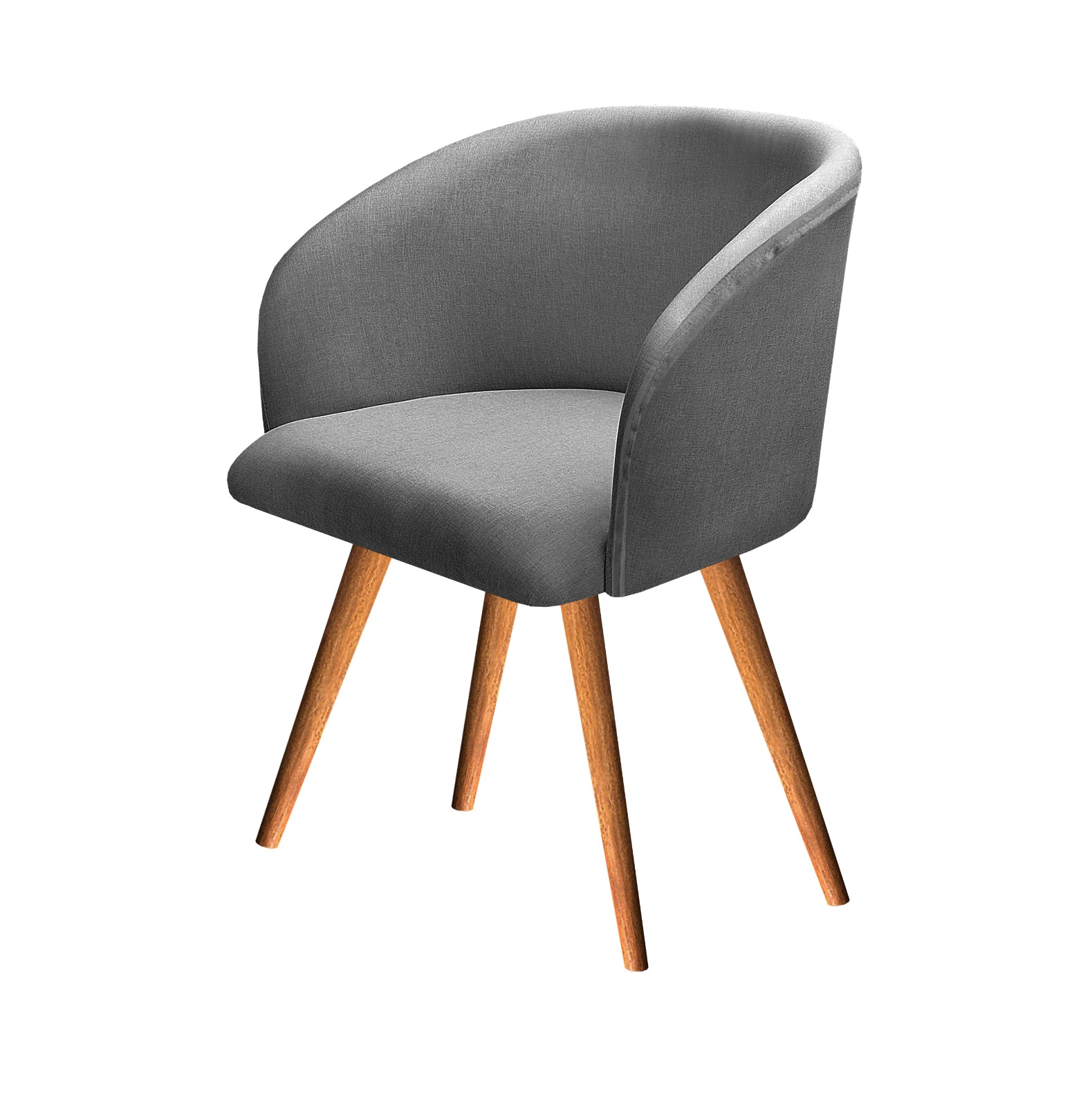 Poltrona Decorativa Atenas - Linho Cinza