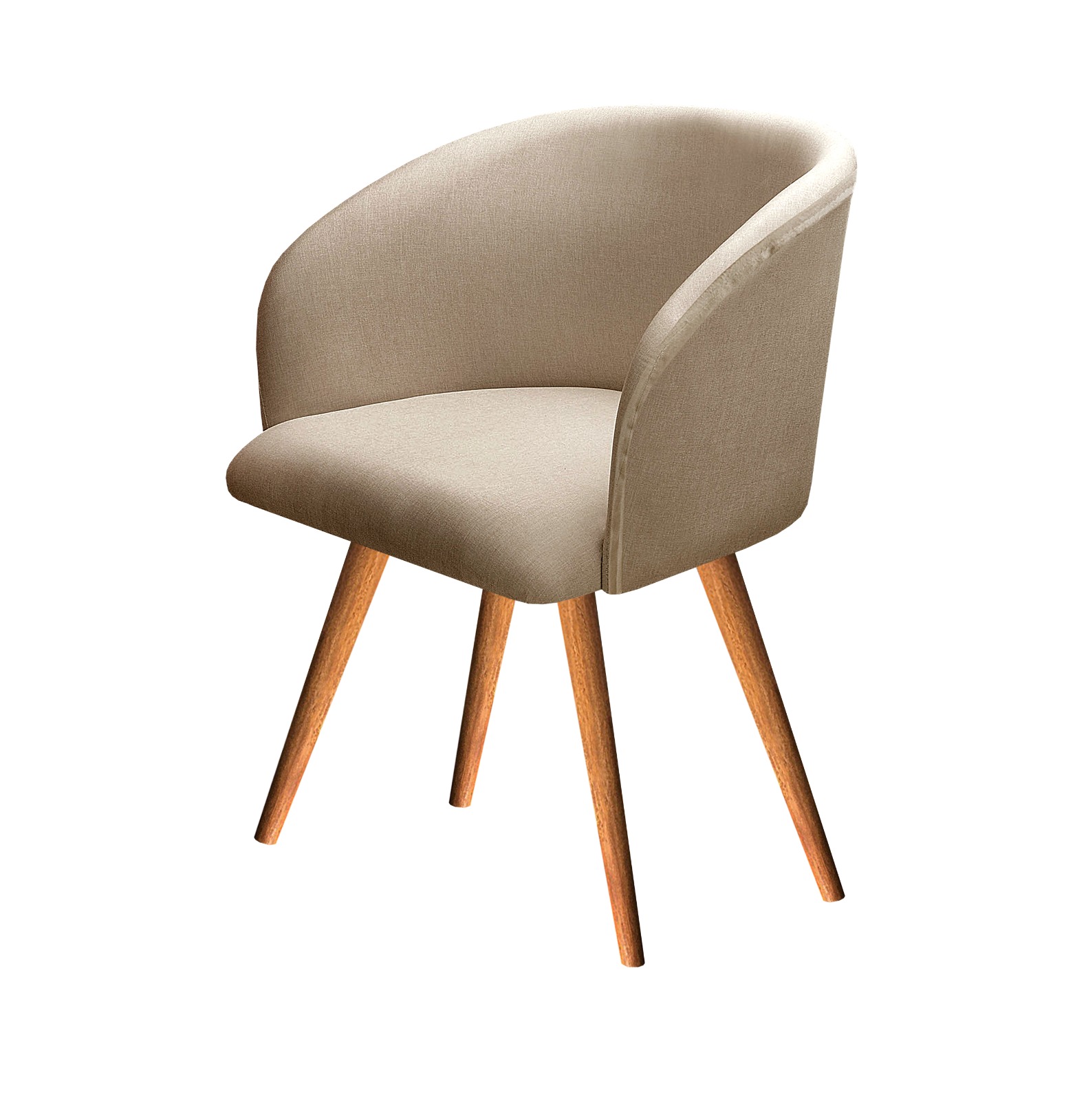 Poltrona Decorativa Atenas - Linho Marrom