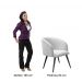 Poltrona Decorativa Atenas - Linho Marrom