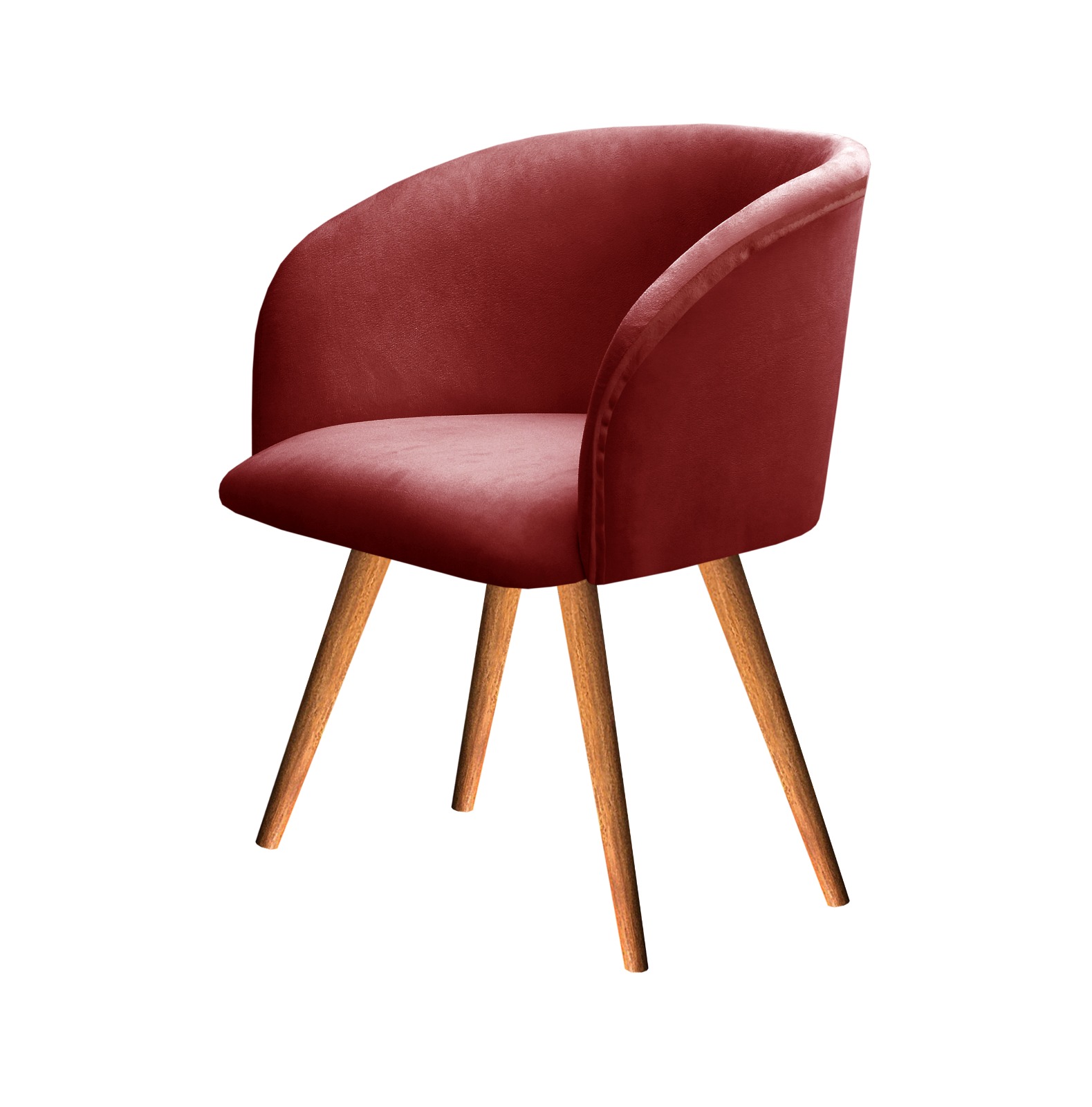 Poltrona Decorativa Atenas - Suede Bordô