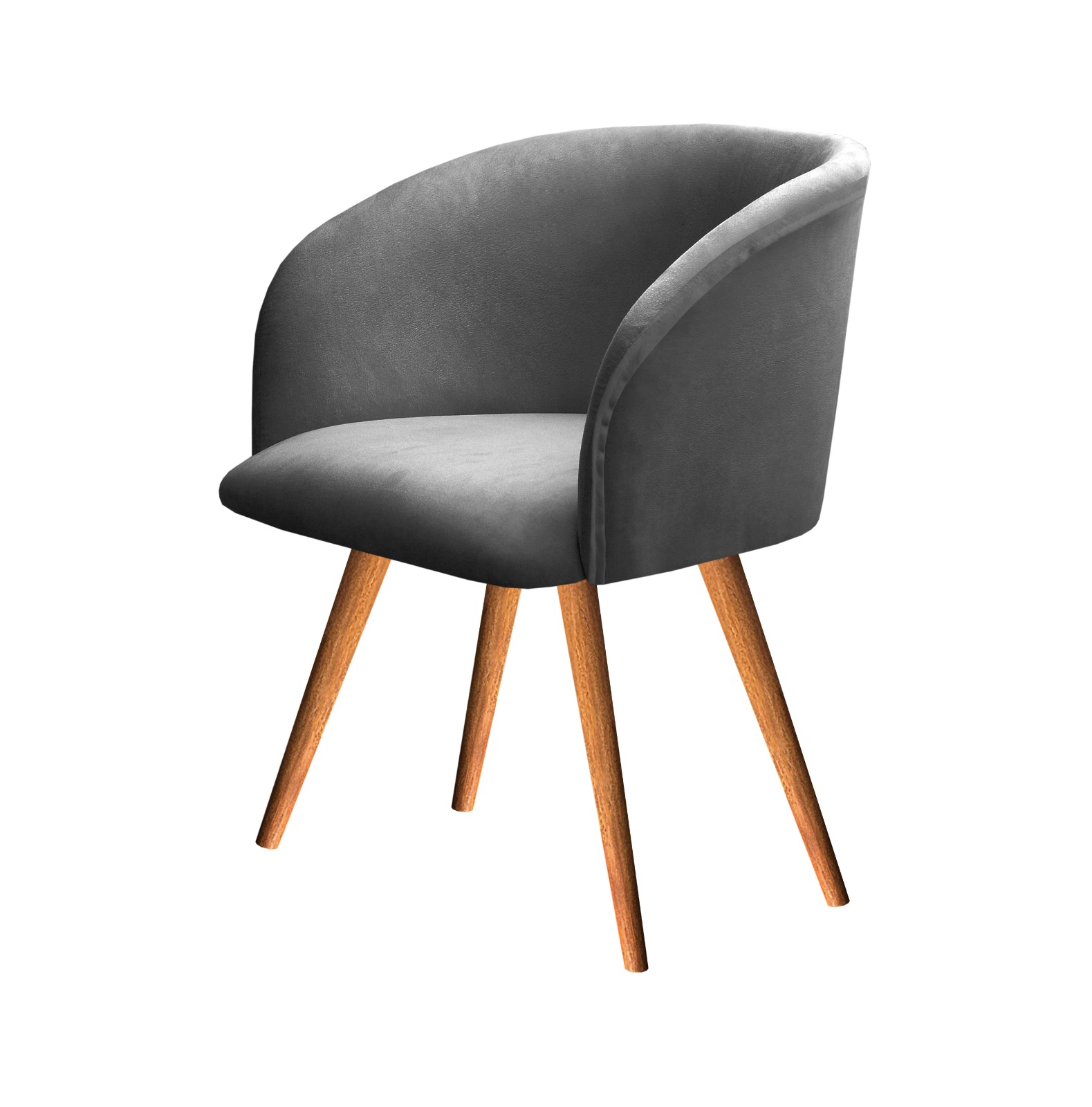 Poltrona Decorativa Atenas - Suede Cinza