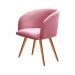 Poltrona Decorativa Atenas - Suede Rosa