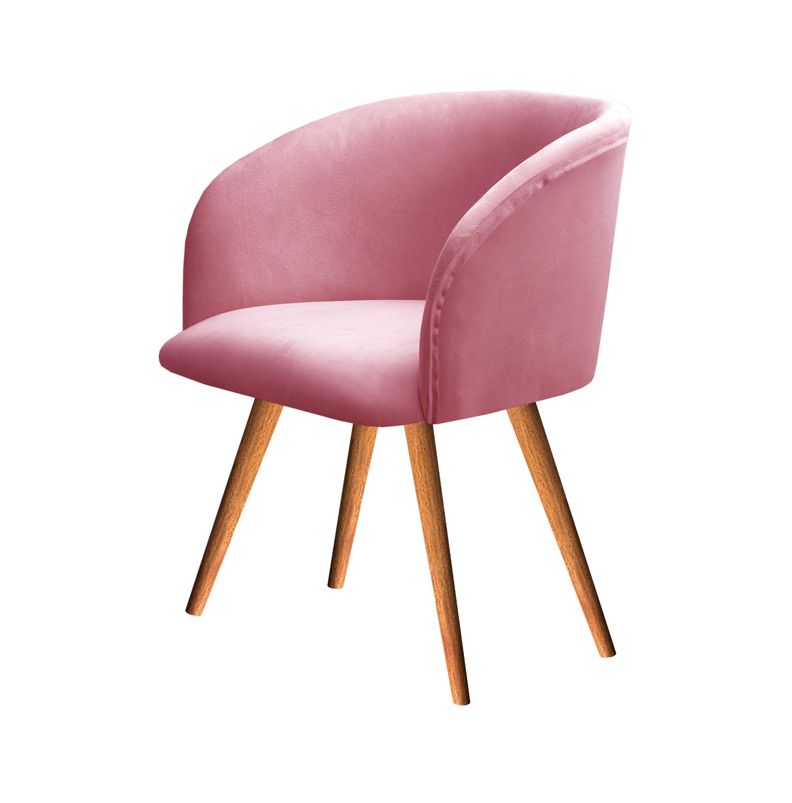 Poltrona Decorativa Atenas - Suede Rosa