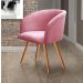 Poltrona Decorativa Atenas - Suede Rosa