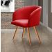 Poltrona Decorativa Atenas - Suede Vermelho