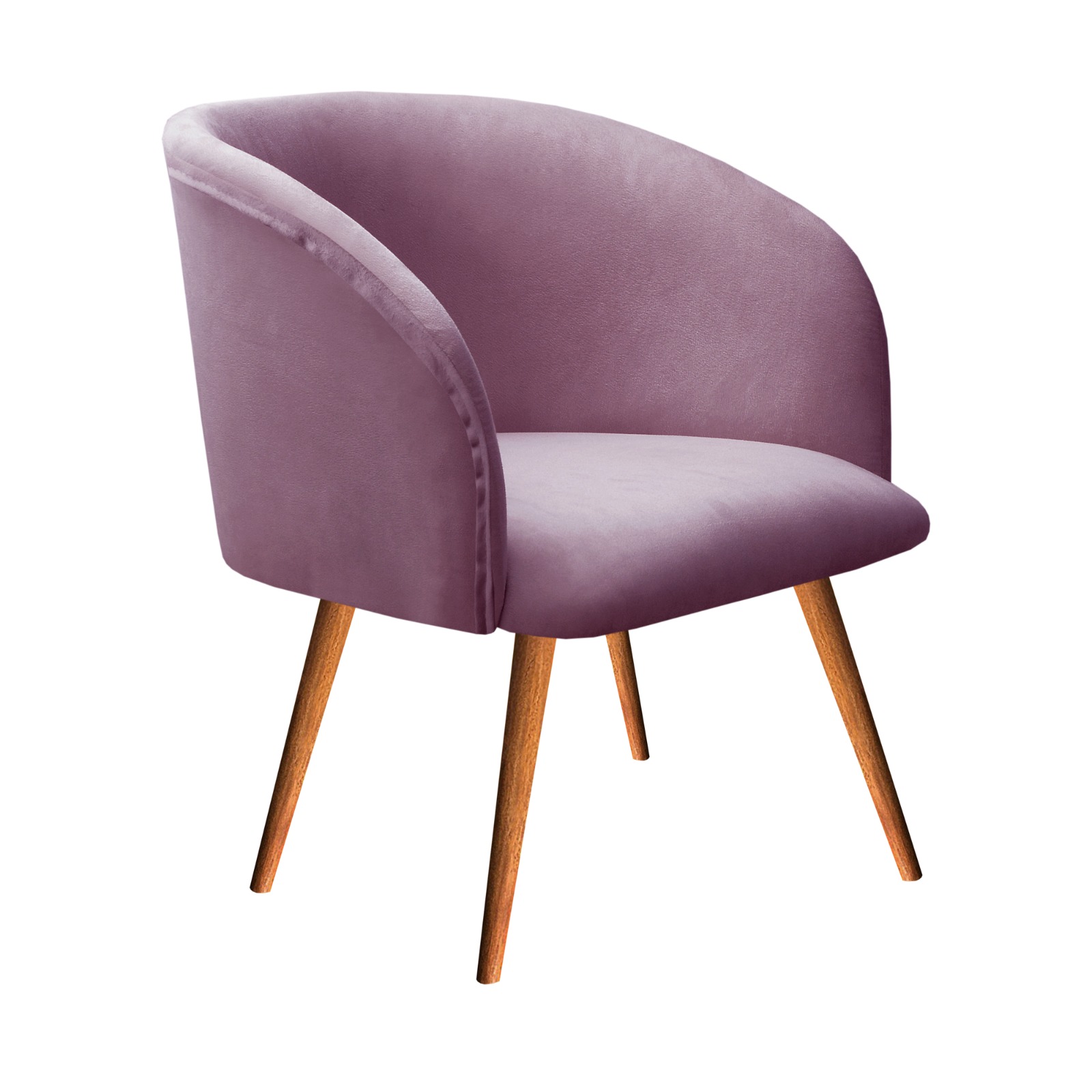 Poltrona Decorativa Atenas - Veludo Roxo