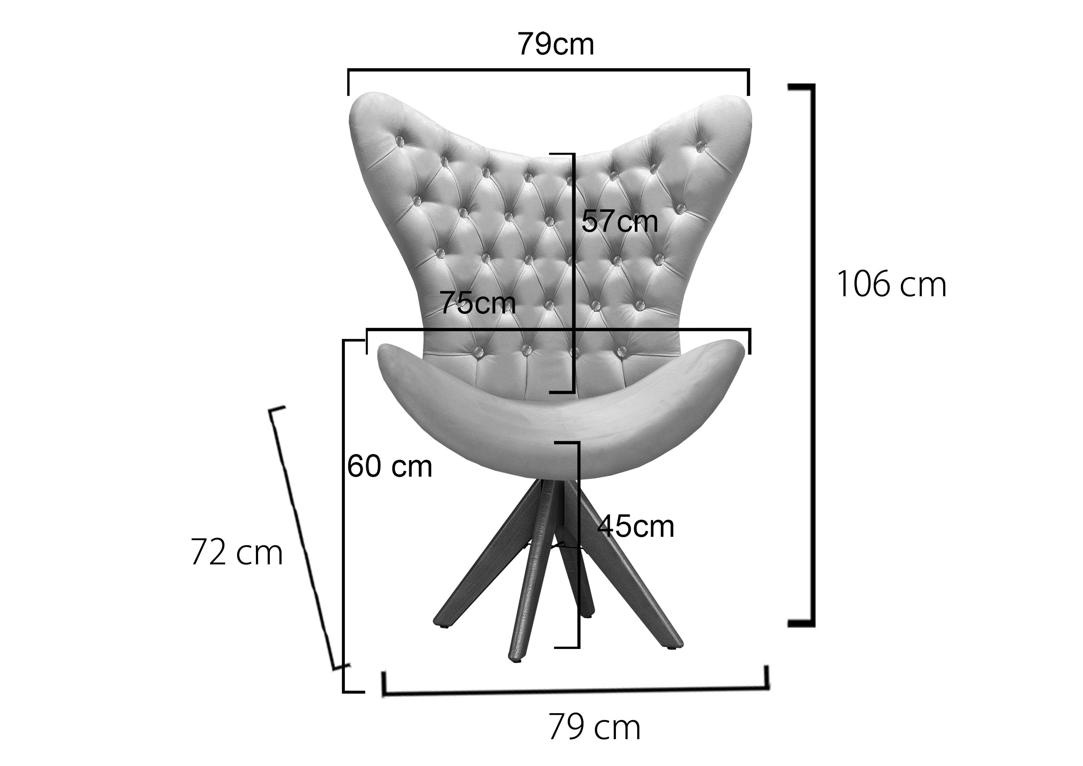 Poltrona Decorativa Egg Com Capitonê Strass Pé Giratório De Madeira - Suede Bege Claro