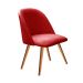 Poltrona Decorativa Gaia - Suede Vermelho