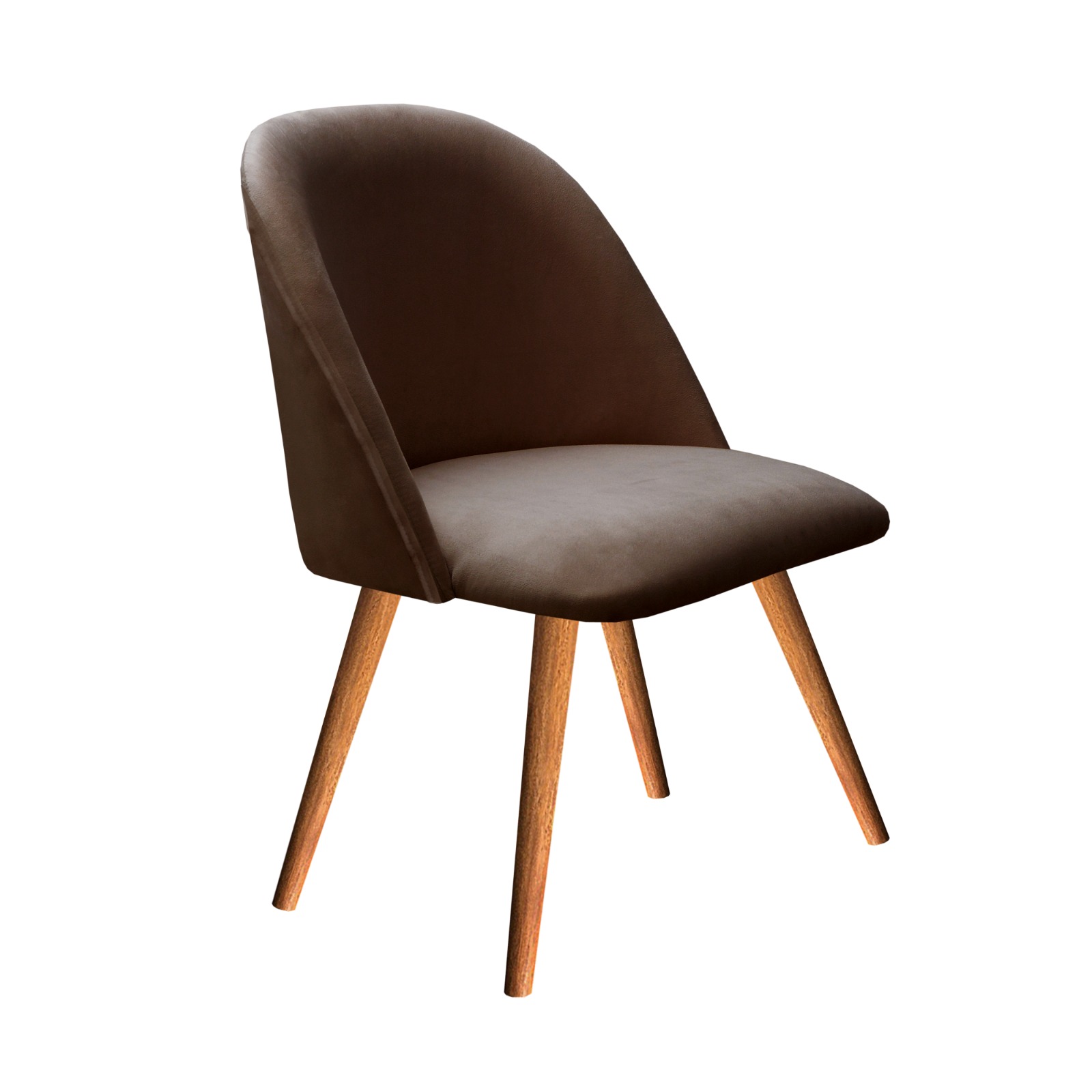 Poltrona Decorativa Gaia - Veludo Marrom