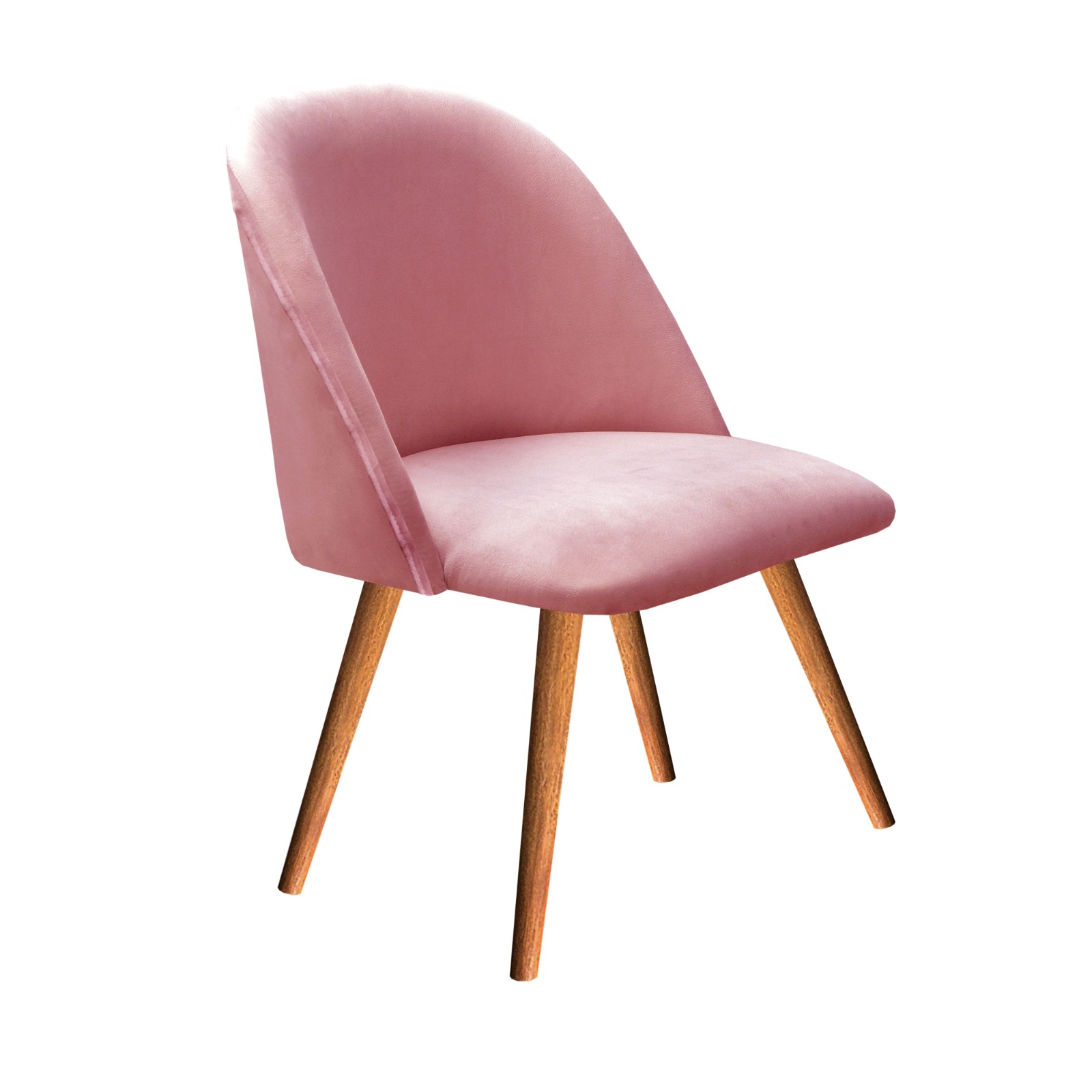 Poltrona Decorativa Gaia - Veludo Rosê