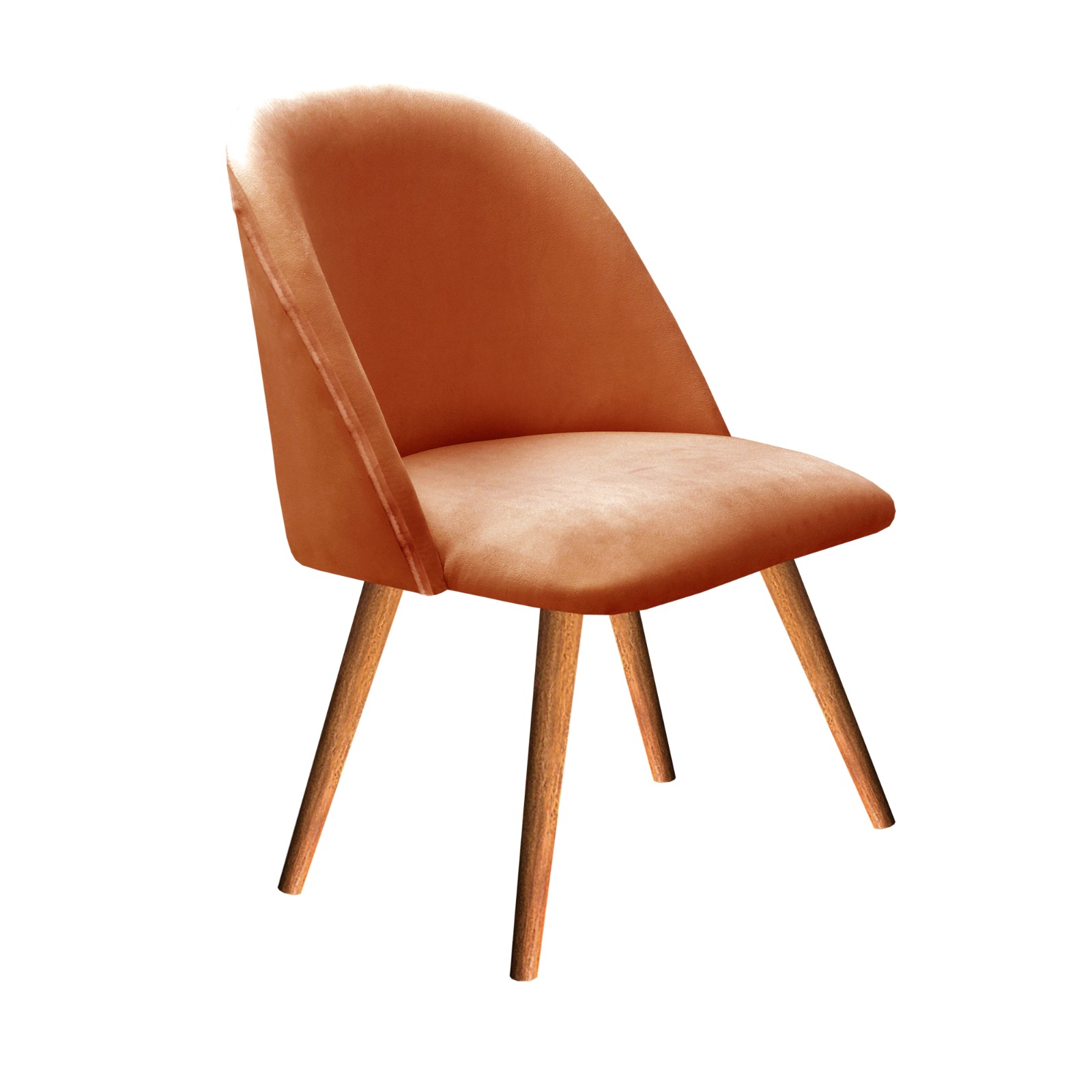Poltrona Decorativa Gaia - Veludo Terracota