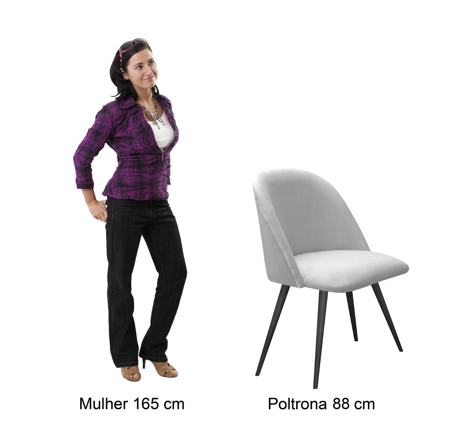 Poltrona Decorativa Gaia - Veludo Verde