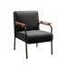 Poltrona Decorativa Jade Braço Fixo Preto - Veludo Preto