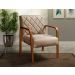 Poltrona Decorativa Lara Braço Madeira - Linho Marrom