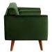 Poltrona Decorativa Luma Veludo Verde com Pés em Madeira