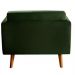 Poltrona Decorativa Luma Veludo Verde com Pés em Madeira