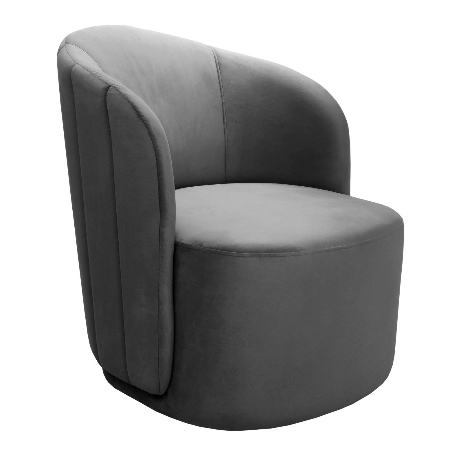 Poltrona Decorativa Stela - Suede Cinza