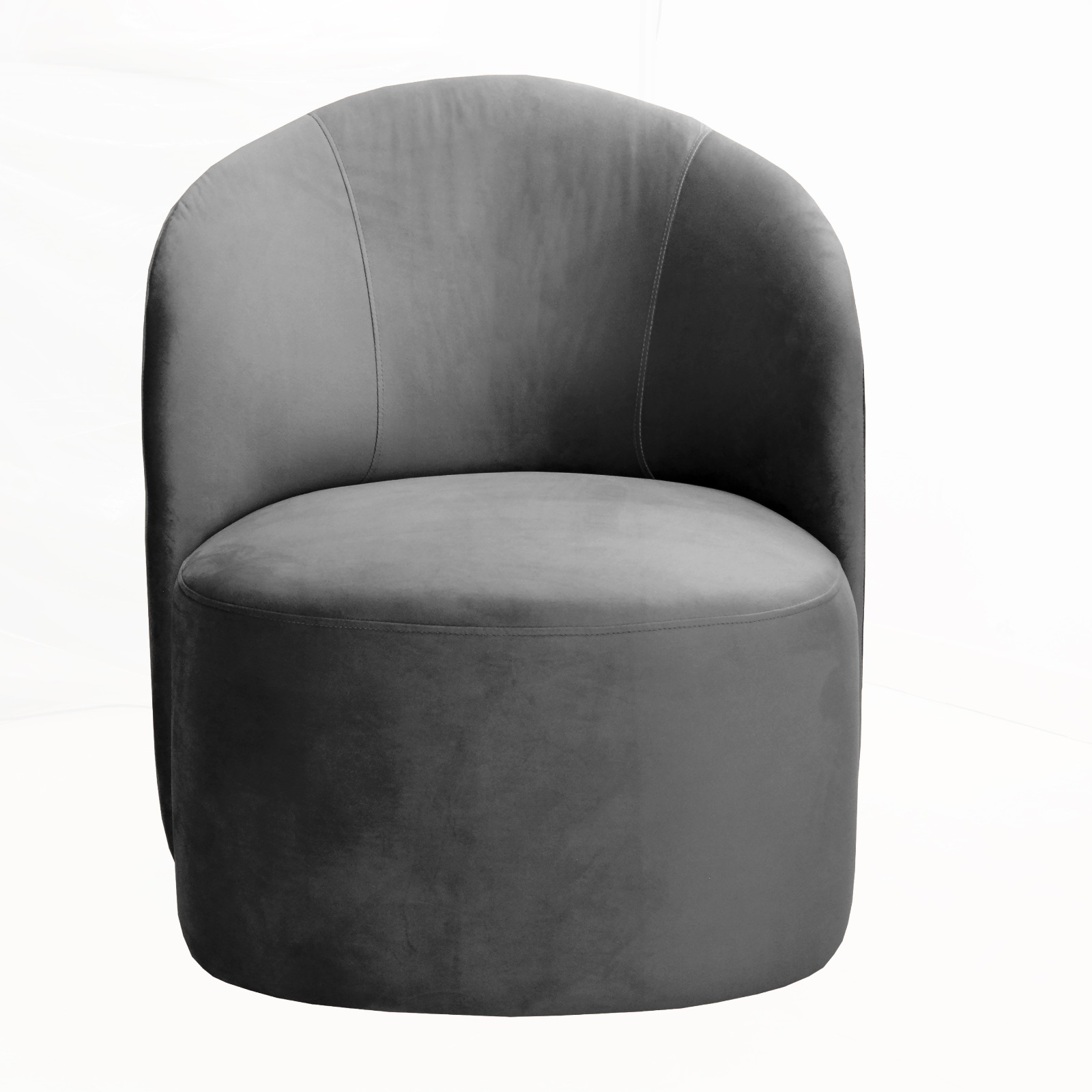 Poltrona Decorativa Stela - Suede Cinza
