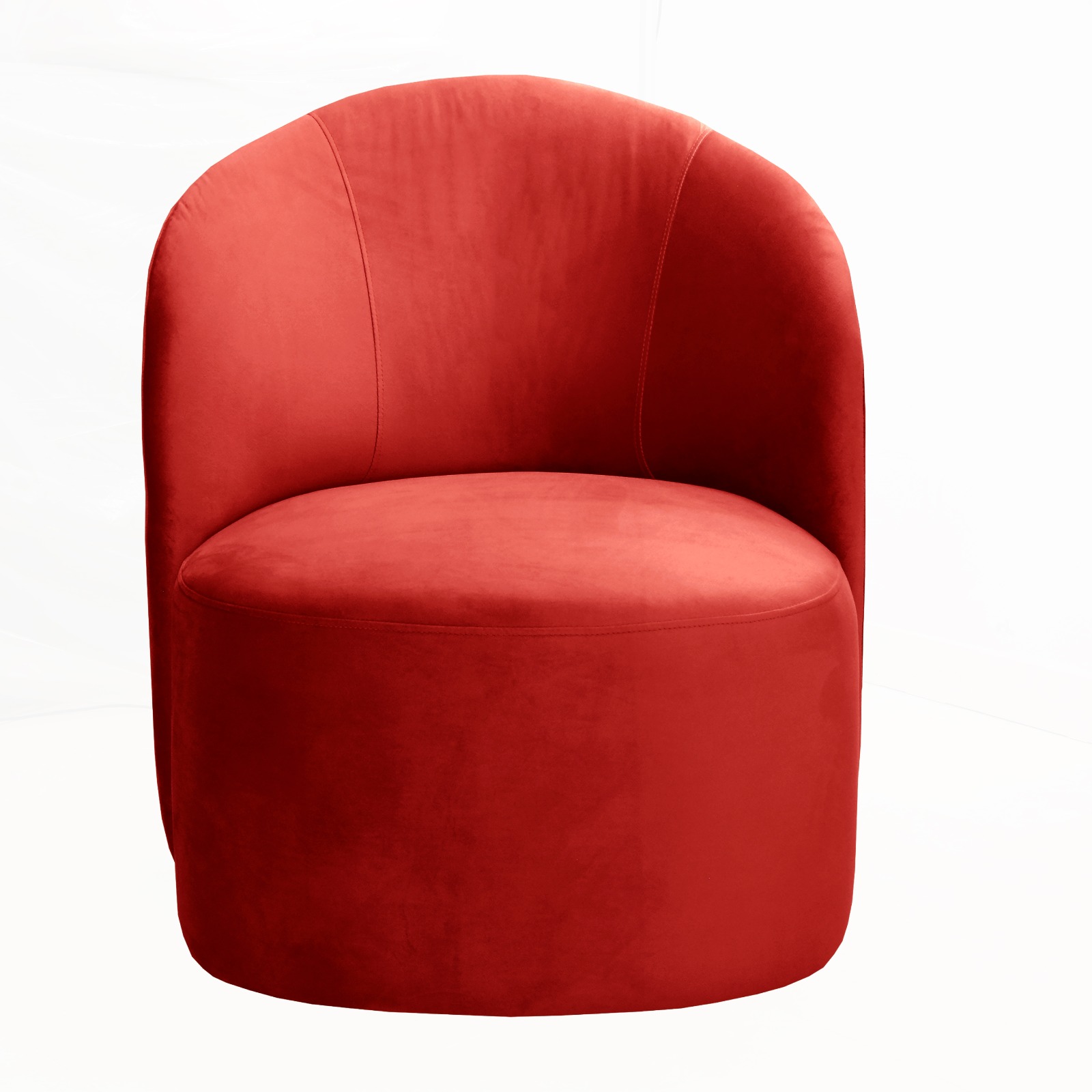 Poltrona Decorativa Stela - Suede Vermelho