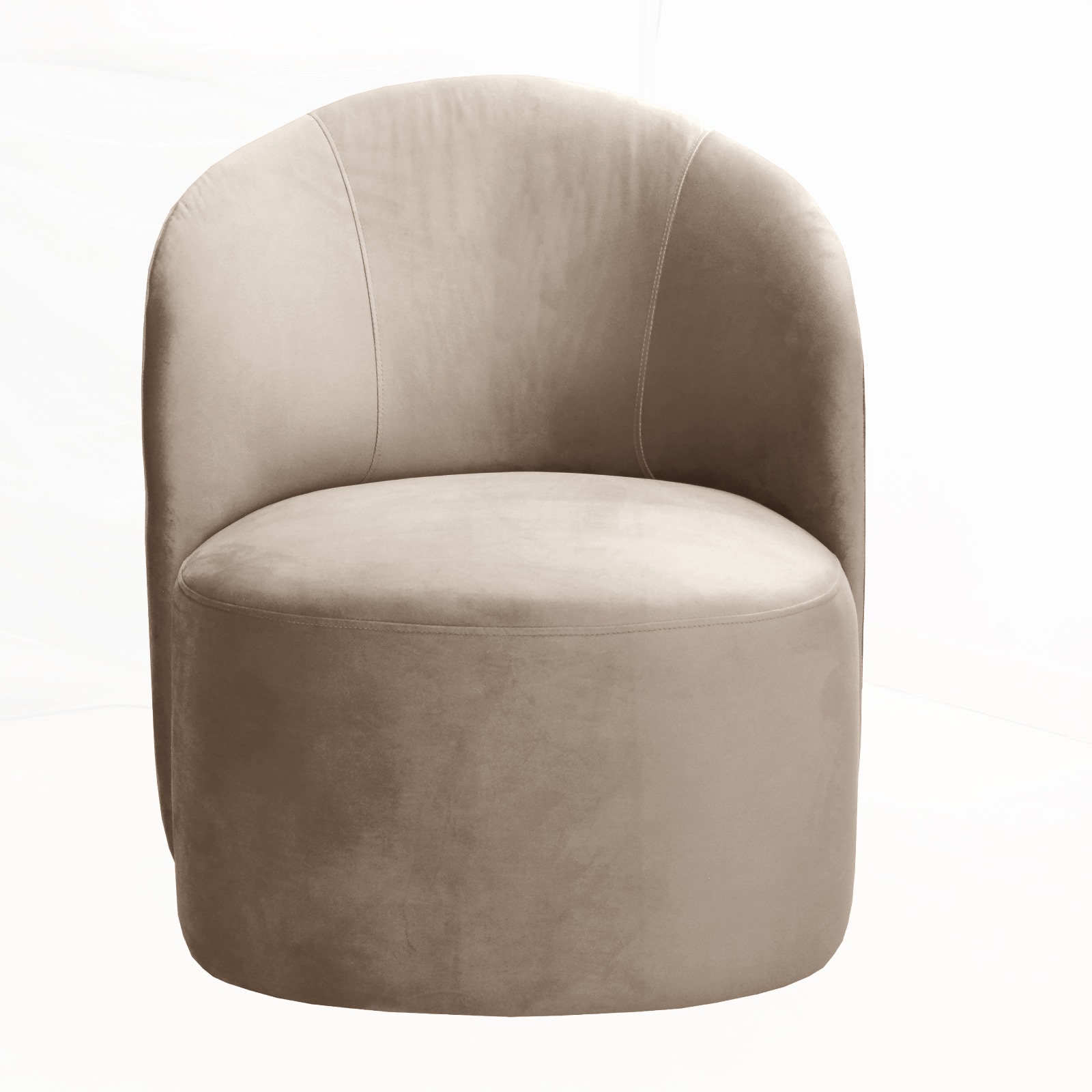 Poltrona Decorativa Stela - Veludo Capuccino