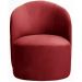 Poltrona Decorativa Stela Suede Bordô