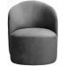 Poltrona Decorativa Stela Suede Cinza Grafite