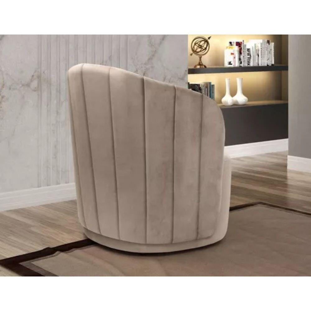 Poltrona Decorativa Stela Veludo Capuccino