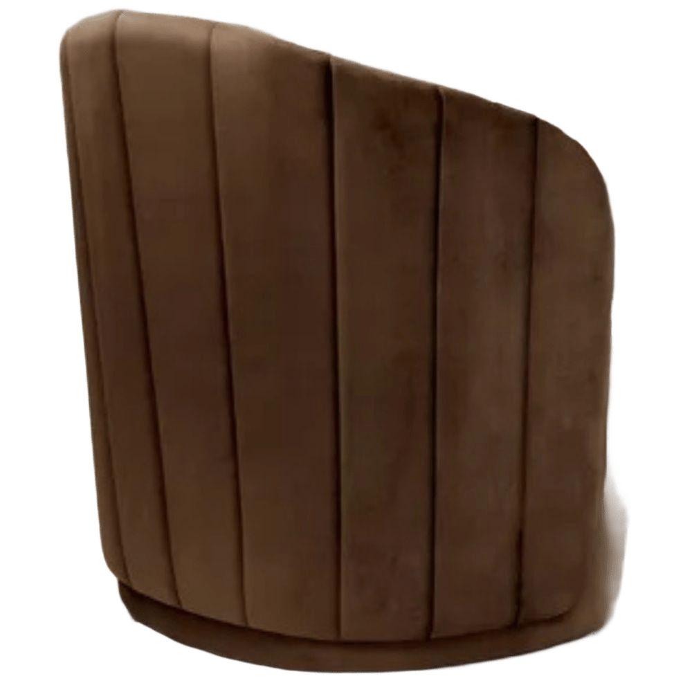 Poltrona Decorativa Stela Veludo Marrom