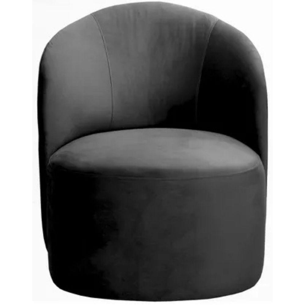 Poltrona Decorativa Stela Veludo Preto