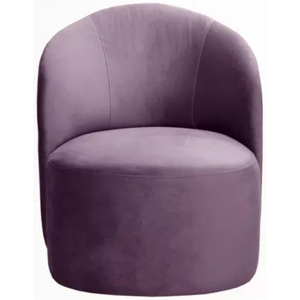 Poltrona Decorativa Stela Veludo Roxo