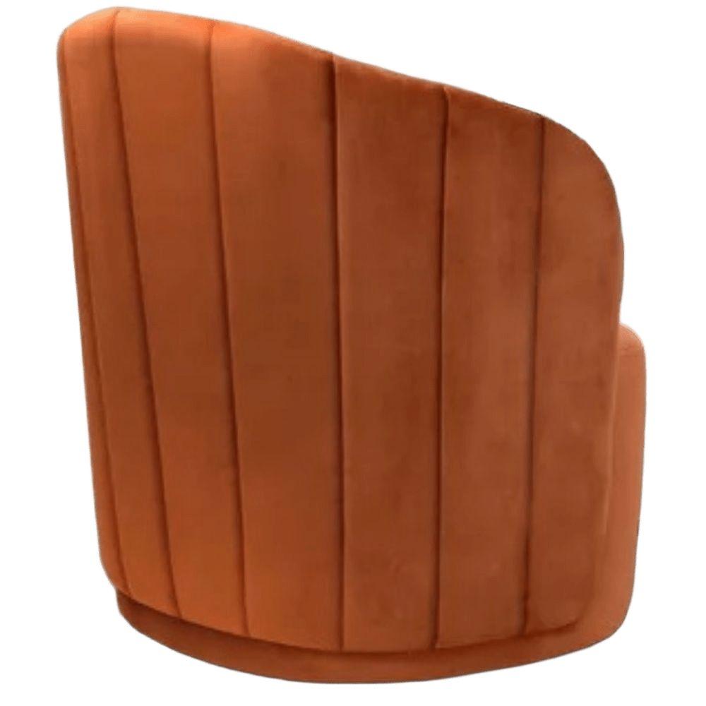 Poltrona Decorativa Stela Veludo Terracota
